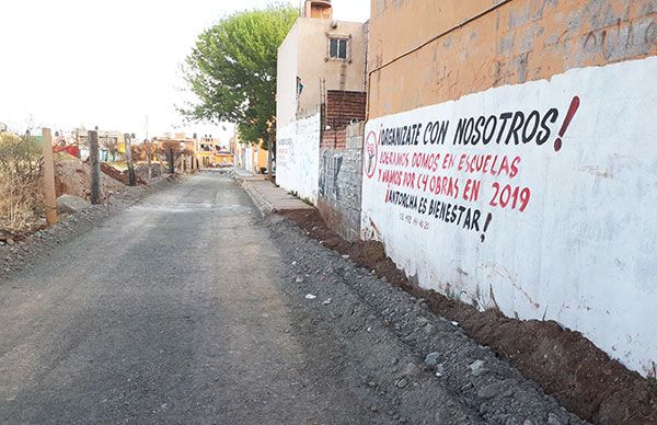 Pavimentan más calles  de  Guadalupe por gestión y lucha antorchista 