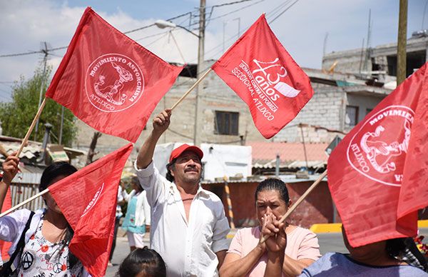 Siempre vamos a estar con Antorcha, dicen en Atlixco