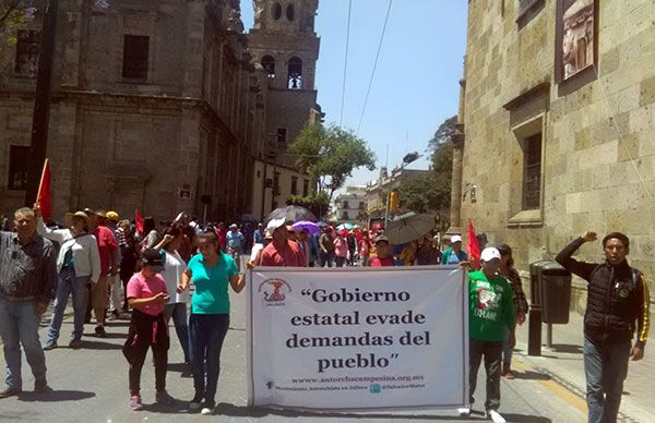 Intensifican antorchistas protestas en Guadalajara