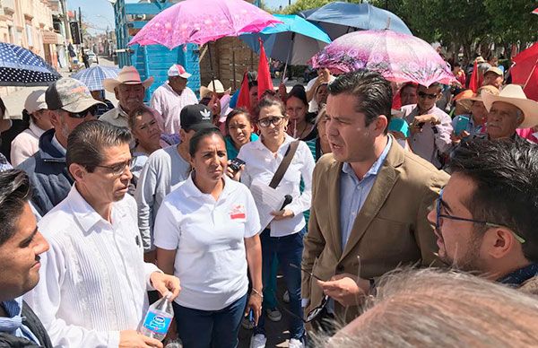 Marchan antorchistas en Rincón de Romos