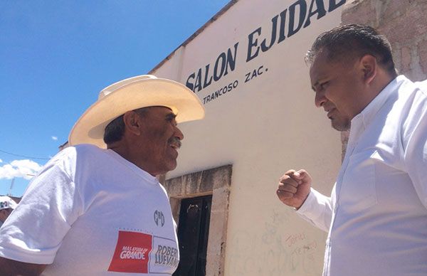 Candidato César Ortiz se reúne con ejidatarios de Trancoso