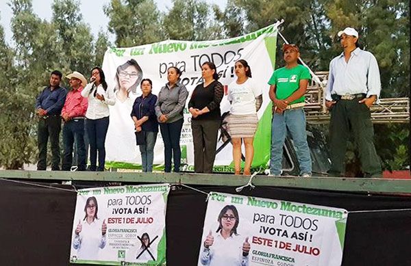 En Moctezuma se necesita un gobierno del pueblo: Gloria Francisca Espinoza