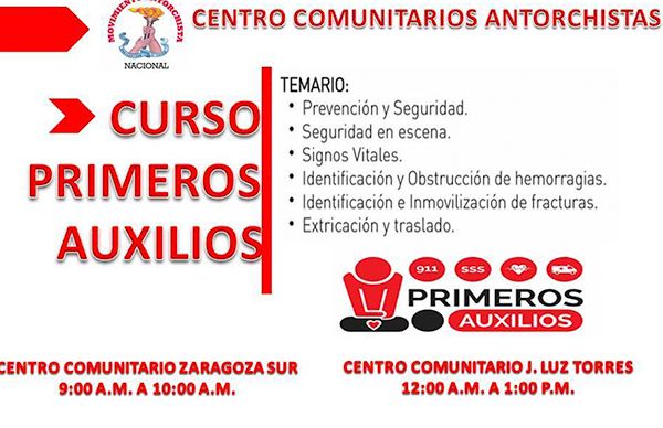 Imparten cursos de primeros auxilios en centros comunitarios