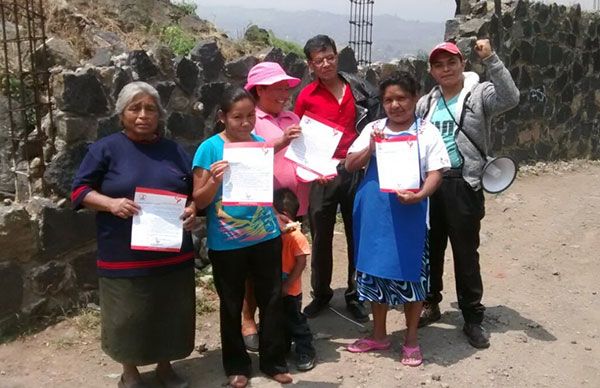 Antorcha entrega bonos  de material para construcción de  cuartos adicionales en  Milpa Alta