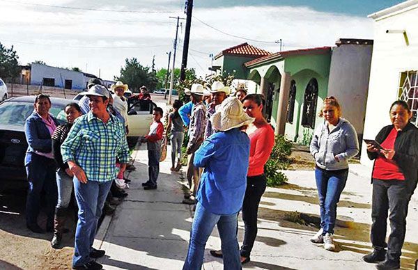 Realizan campesinos trabajo comunitario en Jiménez