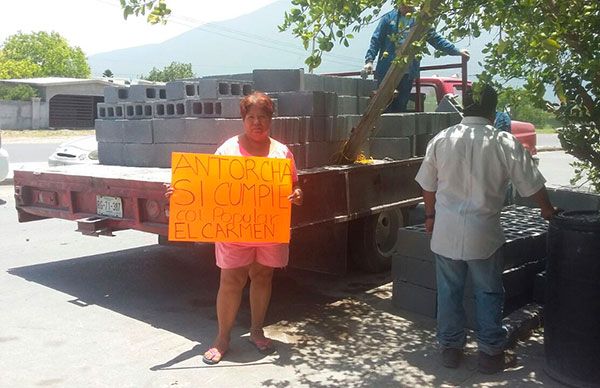 Antorcha sí cumple en El Carmen, Nuevo León