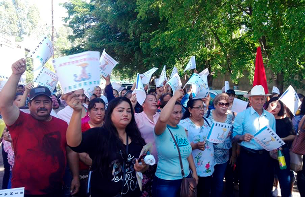 Antorchistas de cuatro municipios protestan por mal servicio de la CFE en Sinaloa