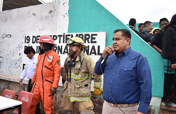 Con simulacro Gobierno municipal conmemora Día Nacional de Protección Civil