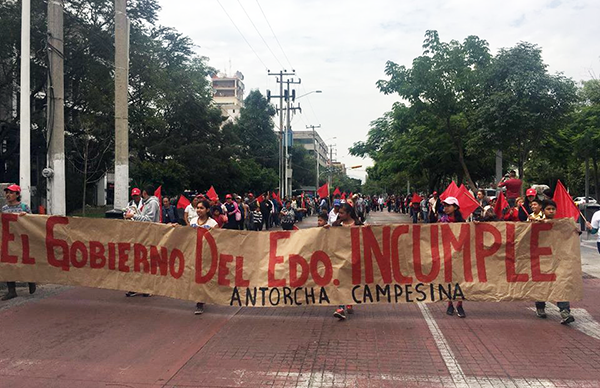 Anuncian antorchistas manifestación en Guadalajara para este miércoles 10 de octubre