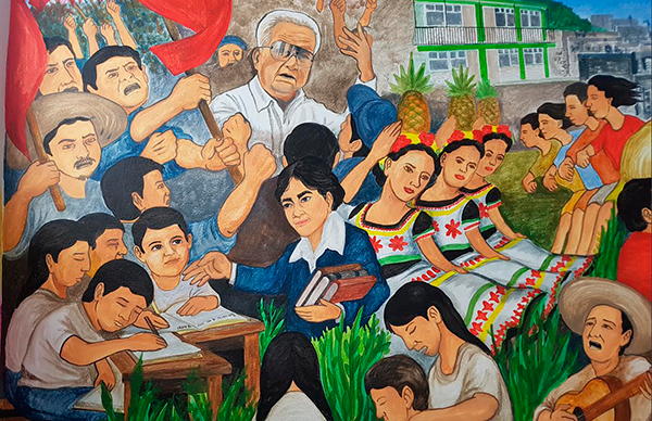 La Secundaria Wenceslao Victoria exhibe mural con la historia de Antorcha