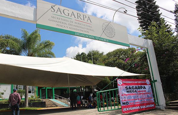 Ante la burla del delegado de SAGARPA, antorchistas instalan plantón.