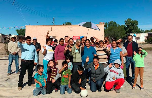 Dan banderazo a construcción de domo en ejido El Veinticuatro, Mapimí