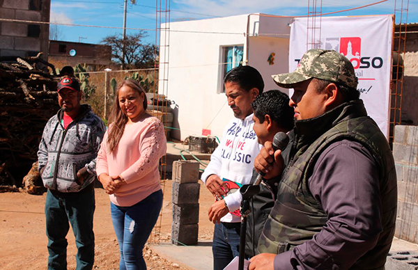 En marcha, construcción de vivienda digna para familias de Trancoso