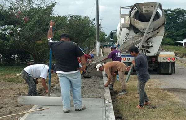 Avanzan trabajos de obra en el ejido La Antorcha