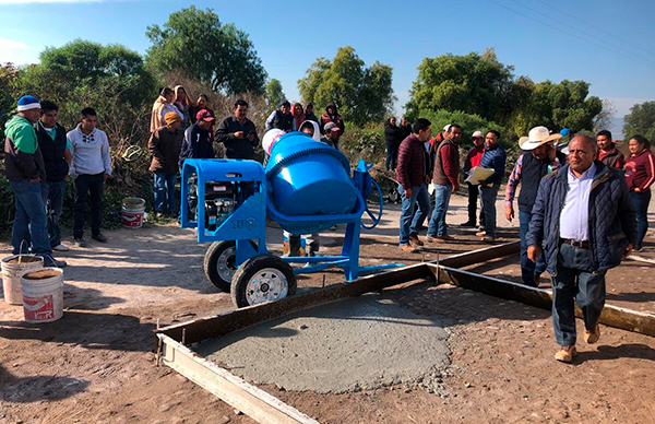 Llevan progreso a comunidades antorchistas en el Valle del Mezquital