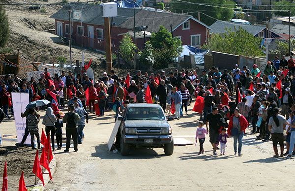 Inauguran obra de pavimentación; fruto de la lucha organizada