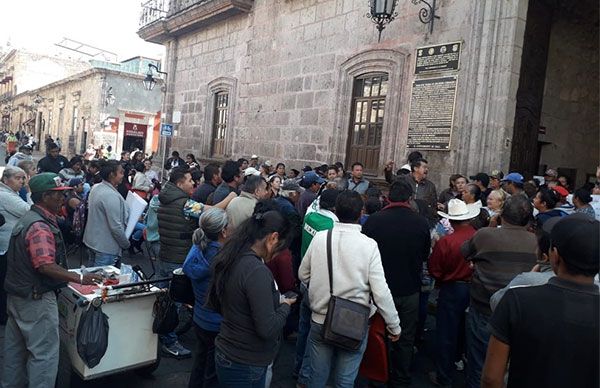 Antorchistas de Morelia piden ser recibidos por autoridades municipales