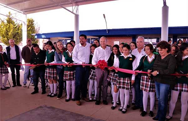 Se inauguran obras en beneficio de la educación media superior en Villa de Ramos