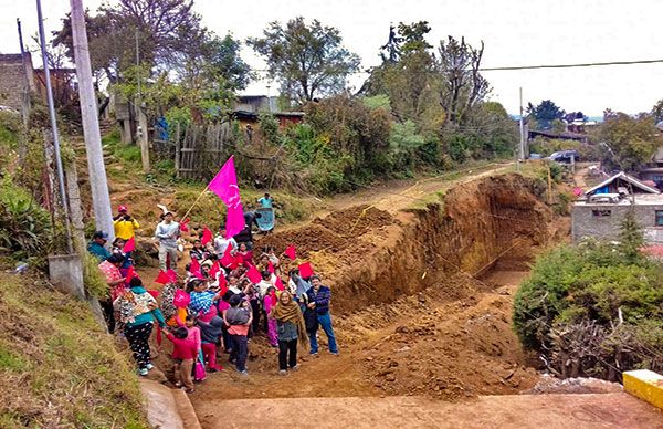 Arranca la tercera etapa de pavimentación de la calle Vasco de Quiroga en Opopeo