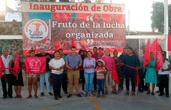 Inauguran techado de cancha de usos múltiples en Cuernavaca