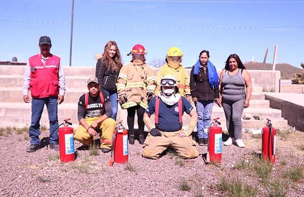 Realizan curso de manejo de extintores en Villa de Ramos