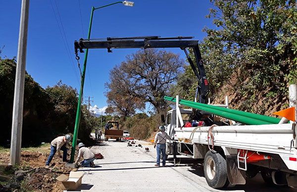 Sigue avanzando la construcción del boulevard Carapan-Acachuén, logro de la lucha organizada