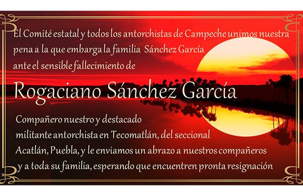 Esquela: Rogaciano Sánchez García 