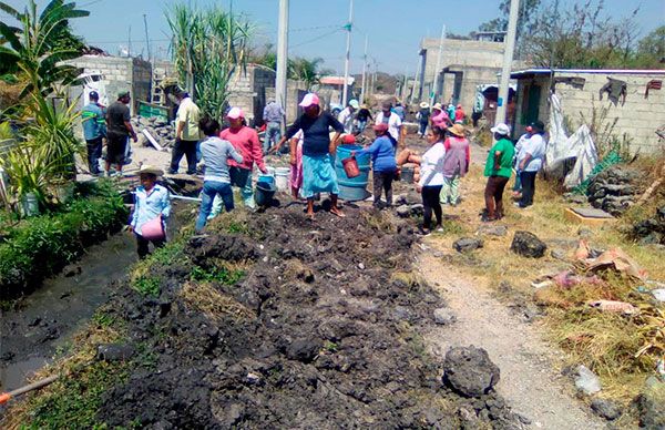 Considerable avance en obra de encasquillamiento en la Morelos