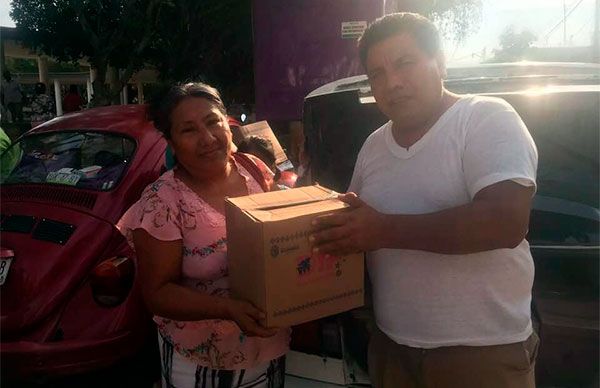 Logra Antorcha entrega apoyos alimentarios en la Colonia Campo Aéreo