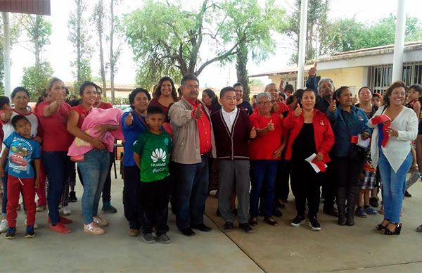 Inauguran antorchistas domo en Técnica de Estación San José, Fresnillo