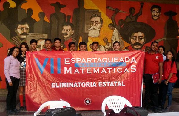 Realizan en plantón antorchista eliminatoria rumbo a Espartaqueada Nacional de Matemáticas