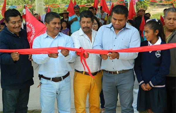 En San Pedro Molinos inauguran importante obra gestionada por Antorcha