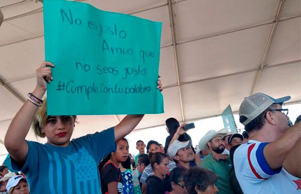 Antorchistas le impusieron respeto a AMLO en el mitin de Ciudad Cuauhtémoc, Chihuahua