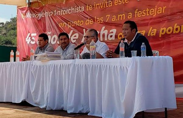 10 mil antorchistas de Mexquitic  se sumarán al festejo del 45 Aniversario