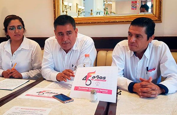 Aguascalientes se suma a los festejos del 45 Aniversario del Movimiento Antorchista