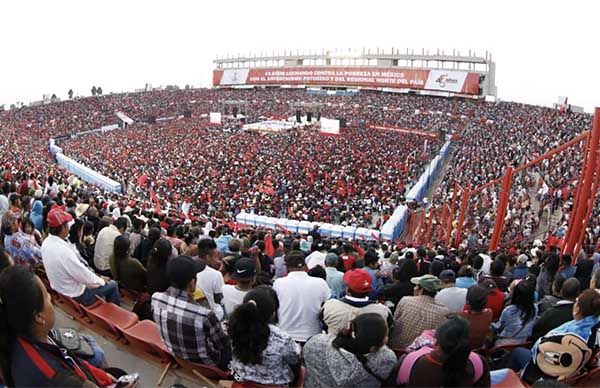 Tercera llamada, tercera, comenzamos¦ Antorchistas tamaulipecos presentes en el 45 Aniversario en SLP