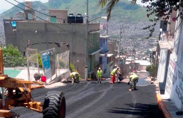 Culmina el reencarpetado de la calle principal de la 6 de Junio; fruto de la gestión antorchista