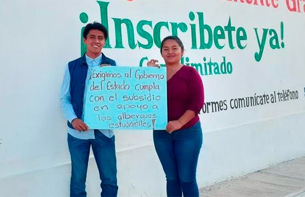 Estudiantes de escasos recursos solicitan subsidio para albergues