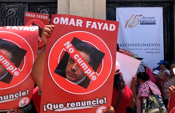 Gobernador de Hidalgo, Omar Fayad Meneses, no resuelve y ordena agredir violentamente a antorchistas