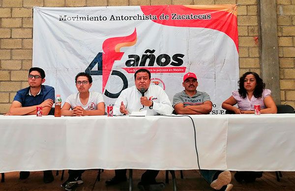 Asumen antorchistas de Guadalupe tareas del 45 Aniversario de la organización