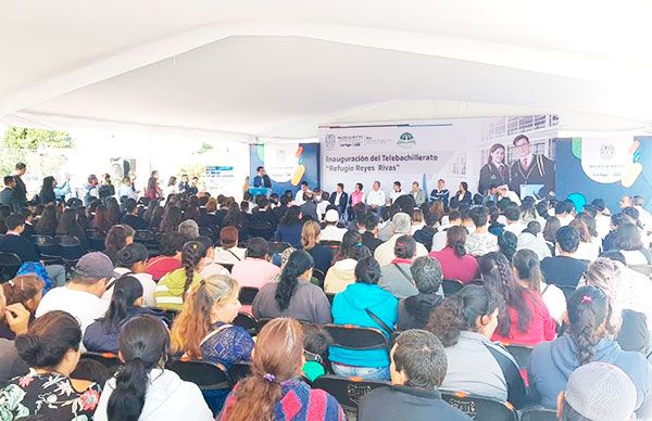 Inauguran telebachillerato comunitario para beneficio de jóvenes de escasos recursos 