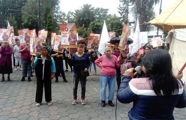 Antorchistas  de Tláhuac instalan plantón en la alcaldía