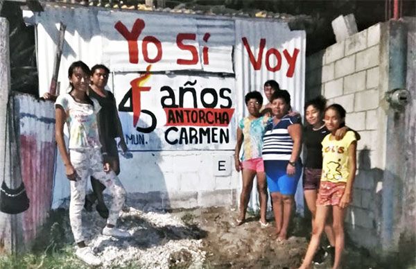 Antorchistas carmelitas anuncian festejos por 45 Aniversario