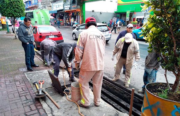 Antorcha logra desazolve  de coladeras en la Magdalena Contreras