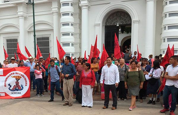 Gobierno de Sonora recibe pliego petitorio 2020