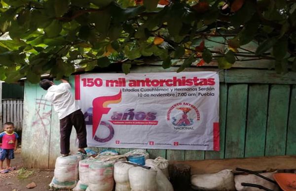 Antorchistas de la sierra de Soteapan se preparan para el 45 Aniversario