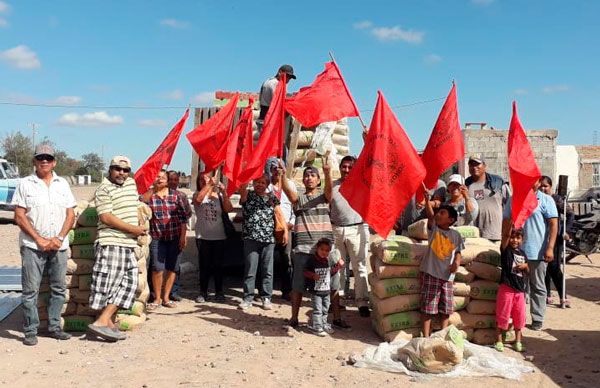 Grupos populares de empalme logran material de construcción 