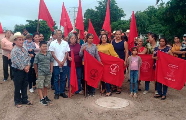 Antorchistas de El Tule y La Espinita ya tienen drenaje sanitario