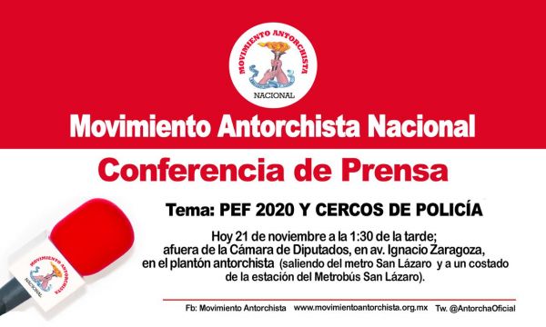 Movimiento Antorchista convoca a conferencia de prensa 