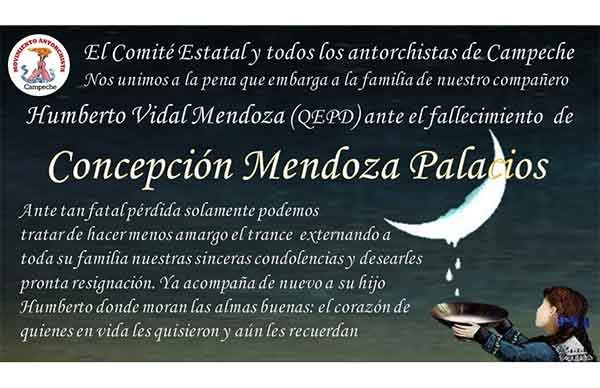 Esquela: Concepción Mendoza Palacios